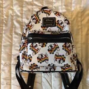 Loungefly Disney Mickey Mouse Rainbow Pattern Backpack